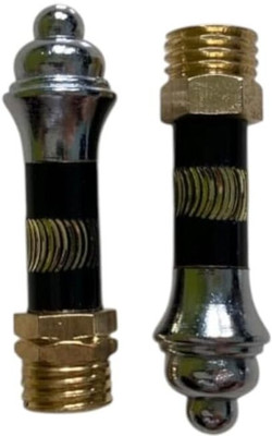 road religion Silver & Gold (Hanuman Gada) Rear View Mirror Nut Cap Motorcycle Fork Cover(Gold, Silver)