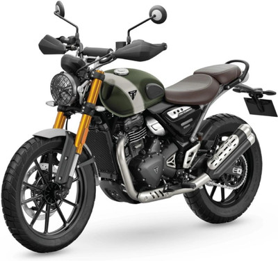 Triumph Scrambler 400 X Booking for Ex-Showroom Price(Matt Khaki Green/Fusion White)
