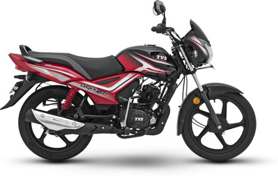TVS StaR city+ (Dual Tone Disc) Booking for Ex-Showroom Price(Black Red)