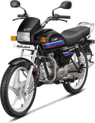 Hero Splendor+ Non i3S (OBD2A) Booking for Ex-Showroom Price(Black with Blue)