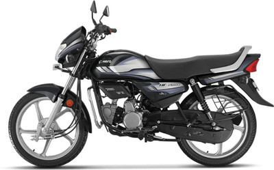 Hero HF Deluxe Non i3S-Kick Booking for Ex-Showroom Price(Black Grey)