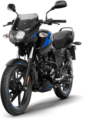 BAJAJ Bajaj_Pulsar 125_CARBON FIBRE Single Seat UG Booking for Ex-Showroom Price(Ebony Black & Blue Decals)