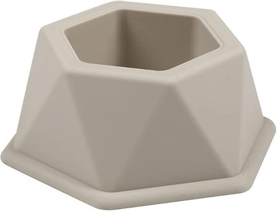 Husaini Mart Silicone Fondant & Gum paste Mould HUSAINI MART | New Silicone Mold Big Size Hexagons Concrete Fleshy Flower Pot Candlestick Mold Ceramic Clay Handmade 3D DIY Crafts Ceramic Mold (Color : Grey)(Pack of 1)