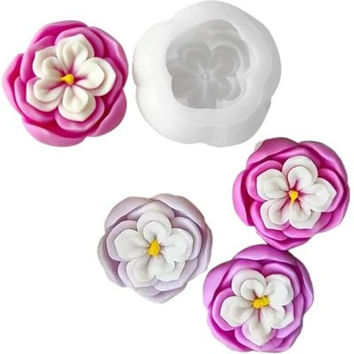 LEGACYCART Silicone Fondant & Gum paste Mould LEGACYCART 3D Big Rounded Overlapping Plumeria Petals Silicone Mold | 3D DIY Fondant Candle, Soap Mould | Molds for Making Cake Decoration, DIY Handmade soap, Jelly Sugar Chocolate | Bakeware Molds (PACK OF 1)(Pack of 1)