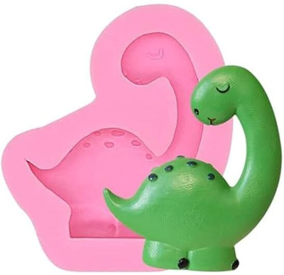 Husaini Mart Silicone Fondant & Gum paste Mould Skytail Dinosaur Shape Mold Silicone Cartoon Animal Cookie Molds for DIY Candle Making Wax Melts Polymer Clay Molds Cute Handmade Soap Molds Cookie Chocolate Jungle Safari Cake Fondant Molds(Pack of 1)