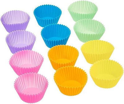 balerion Silicone Cupcake/Muffin Mould 12(Pack of 1)