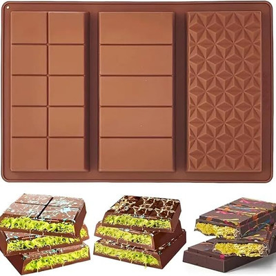 Husaini Mart Silicone Fondant & Gum paste Mould Skytail 3 Slot Break Apart Chocolate Bar Moulds Silicone Big Deep Chocolate Bar Moulds Thick Candy Mold Non-Stick for Kunafa Praline Sweets DIY Baking Brownie Gummy Jelly Caramel Party Treats(Pack of 1) Husaini Mart Silicone Fondant & Gum paste Mould Skytail 3 Slot Break Apart Chocolate Bar Moulds Silicone Big Deep Chocolate Bar Moulds Thick Candy Mold Non-Stick for Kunafa Praline Sweets DIY Baking Brownie Gummy Jelly Caramel Party Treats(Pack of 1)