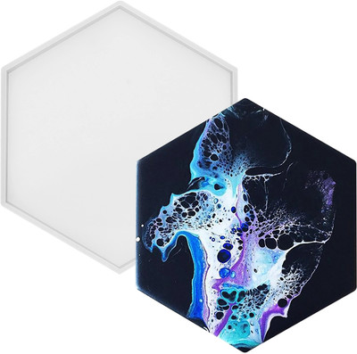 Snoogg Silicone Fondant & Gum paste Mould Coaster hexagon shape pack - 1(Pack of 1)