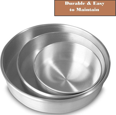 SMDE Aluminium Cake Mould 3(Pack of 3)