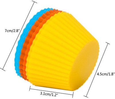 balerion Silicone Cupcake/Muffin Mould 6(Pack of 1)