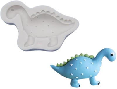 Husaini Mart Silicone Fondant & Gum paste Mould Skytail Dinosaur Silicone Mould for Fondant Chocolate Candy Gummy Jelly Jello Dino Animal Theme Cake Decoration Cupcake Topper Sugarpaste Gum Paste Cookie Biscuit Resin Art Clay Toys for Kids Party(Pack of 1)