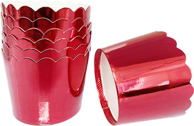 JAMBOREE Paper Cupcake/Muffin Mould 50pcs Paper Baking Cups Muffin Liners Greaseproof Disposable Cupcake Liner Red(Pack of 50)