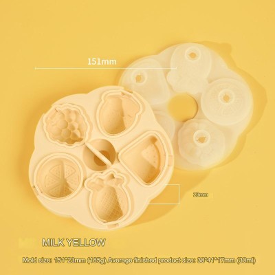 IM UNIQUE Silicone Chocolate Mould MILK YELLOW Mold size: 151*23mm (165g) Average finished product size: 38*41*17mm (30ml)(Pack of 1)