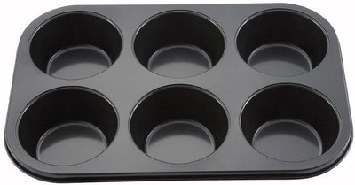 SS Enterprises Carbon Steel Cupcake/Muffin Mould 6(Pack of 1)