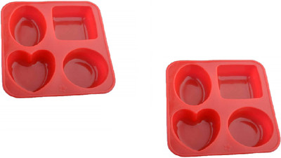 ADMONITION Silicone Cupcake/Muffin Mould 4 Cavity(Pack of 2)