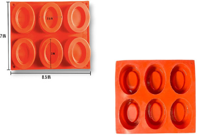 ADMONITION Silicone Donut Tray 6 Cavity Pears Shaped Soap Mold for Homemade Soaps,Bath Bomb, Soap Bars(Pack of 2)