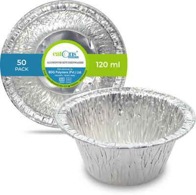EATONS Aluminium Cupcake/Muffin Mould Easy to Bake - Disposable Cupcake Mould for Bakers(Pack of 50)