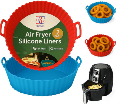 Branco Silicone Bread Mould | Number of Cup 2 | Silicone Donut Tray | Air Fryer Silicone Baking Tray and PotAir Fryer | Oven Accessories(Pack of 2)