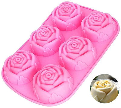 CAKE DECOR Silicone Cupcake/Muffin Mould 6(Pack of 1)
