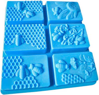 Panther Silicone Cookie/Macroon tray Rectangle Bee Pattern Soap Molds, Silicone Honeycomb Molds Beehive Cake Baking(Pack of 1)