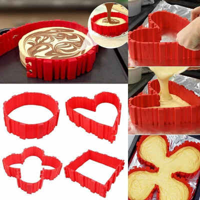 RAIYARAJ Silicone Cake Mould 4(Pack of 4)