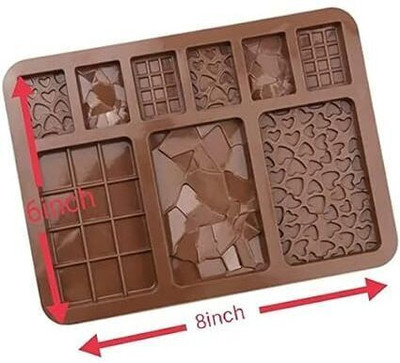 balerion Silicone Chocolate Mould Assorted Chocolate Bar Mould Silicone Chocolate Bar Moulds Multiple Shapes Mini Heart Cracks Small Cadbury Mold for Cake Decorating Candy Jelly Chocolate Waffle Size (19.8 x14 x 1 Cm)(Pack of 1) balerion Silicone Chocolate Mould Assorted Chocolate Bar Mould Silicone Chocolate Bar Moulds Multiple Shapes Mini Heart Cracks Small Cadbury Mold for Cake Decorating Candy Jelly Chocolate Waffle Size (19.8 x14 x 1 Cm)(Pack of 1)