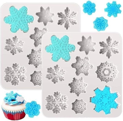 Hussain mart Silicone Chocolate Mould Skytail Snowflake Silicone Fondant Mold Baking Molds 3D Snowflake Shape for Chocolate Fondant Candy Xmas Cake Decoration Cupcake Dessert Topper Fondant Gummy Jelly Sugarcraft Gumpaste Mold(Pack of 1)