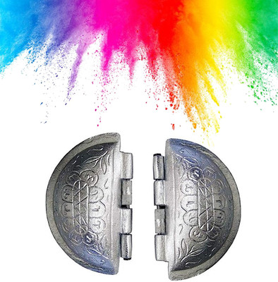 SAUBHAGYA Aluminium Cupcake/Muffin Mould Aluminium Gujiya/Gujia Karanji Maker karjikai Mould Cutter Sacha Machine, Dumpling Maker Kitchen Molds for Festivals Holi- Silver Small(Pack of 2)