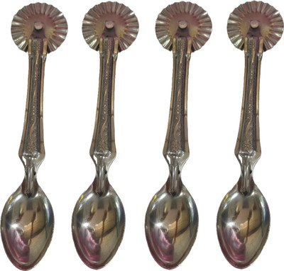 PGen Stainless Steel Cookie/Macroon tray 4 Karanji Cutter Spoons Pack(Pack of 4)
