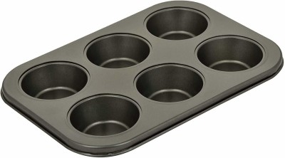 Curated Cart Carbon Steel Cupcake/Muffin Mould 6(Pack of 1)