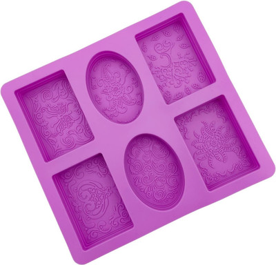 ADMONITION Silicone Tart/Pie Mould Soap Mold 6 Cavities Silicone Cake Mould for Homemade Craft Cheese Cake, Cupcakes Brownie Mold (100GM)(Pack of 1)