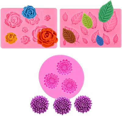 LAGACYCART Silicone Fondant & Gum paste Mould 3(Pack of 3)