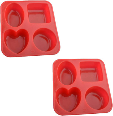 SELLCROSS Silicone Chocolate Mould 4 Shapes(Pack of 2)