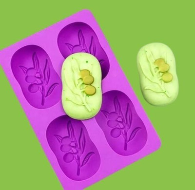 ashguj Silicone Cake Mould 4 Cavity Silicone Soap Mould/Cupcake/Muffin Mould(Pack of 2)