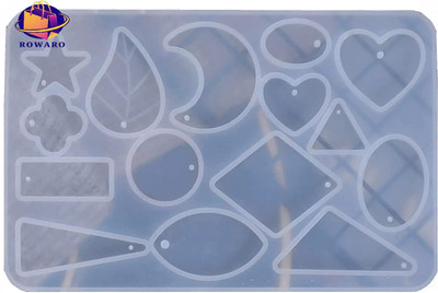rowaro Silicone Fondant & Gum paste Mould Resin Mould Resin Jewellery Making Mould Silicone Resin Mould for Ornaments Reusable Flexible Easy to Use, 12 Shape White Pack 1(Pack of 1) rowaro Silicone Fondant & Gum paste Mould Resin Mould Resin Jewellery Making Mould Silicone Resin Mould for Ornaments Reusable Flexible Easy to Use, 12 Shape White Pack 1(Pack of 1)
