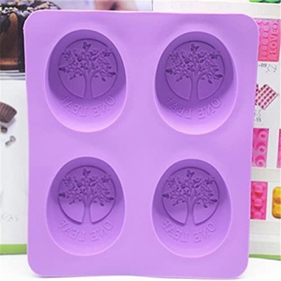 vedini Silicone Cake Mould 4 Cavity Heavy Duty(Appox. 70-80gm)(Pack of 1)