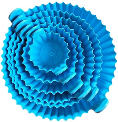 RHHG E COM 6 Pcs Reusablle AirFryer Sillicone Pot Liner Basket Baking Trays Silicone Cake Mould 6(Pack of 1)