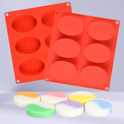 TP INCORP Silicone Cake Mould Silicone Chocolate Mould Silicone Chocolate Mould Silicone Tart/Pie Mould Oval Shape Silicone Soap Molds with 6 Cavities Multicolor ( soap weight 100gm(Pack of 1) TP INCORP Silicone Cake Mould Silicone Chocolate Mould Silicone Chocolate Mould Silicone Tart/Pie Mould Oval Shape Silicone Soap Molds with 6 Cavities Multicolor ( soap weight 100gm(Pack of 1)