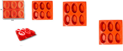 ADMONITION Silicone Cupcake/Muffin Mould 6 Cavity Pears shape mould(Pack of 5)