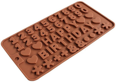 SYGA Silicone Chocolate Mould Number Of 48 Happy Birthday Shape Moulds(Pack of 1)