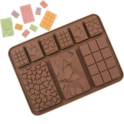 qaaf store Silicone Chocolate Mould Multi-design 9-1 mould(Pack of 1)