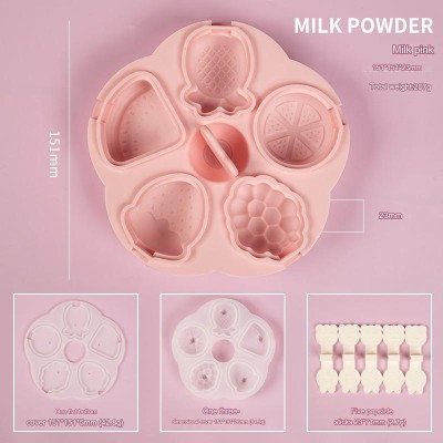 IM UNIQUE Silicone Chocolate Mould MILK POWDER Milk Pink Mold size: 151*23mm (165g) Average finished product size: 38*41*17mm (30ml)(Pack of 1)