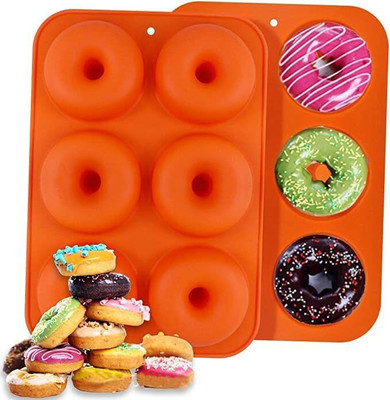 MoldBerry Silicone Donut Tray 6(Pack of 1)