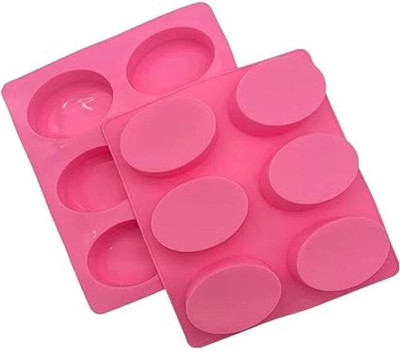 Arxon Silicone Chocolate Mould Silicone Chocolate Mould Silicone Tart/Pie Mould Oval Shape Silicone Soap Molds with 6 Cavities Multicolor 100gm(Pack of 1)