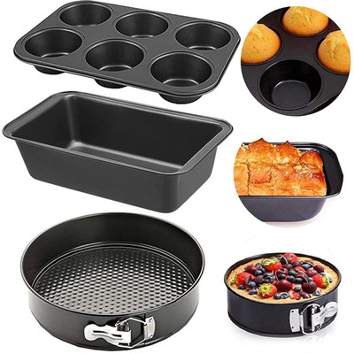 Durgma Carbon Steel Cake Mould 3(Pack of 3)