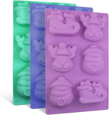 hussaini mart Silicone Cupcake/Muffin Mould 6(Pack of 3)