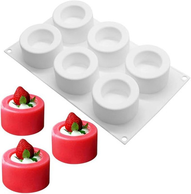 Husaini Mart Silicone Cupcake/Muffin Mould 6(Pack of 1)