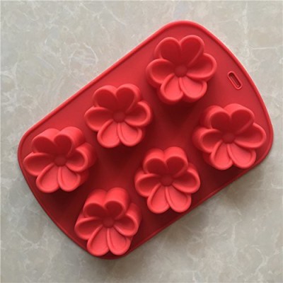 vedini Silicone Cake Mould 6 Cavity Flower (Approx 60gm)(Pack of 1)