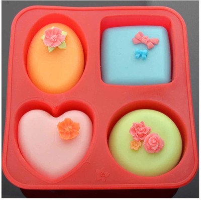 RANIC Silicone Cupcake/Muffin Mould 4(Pack of 1)