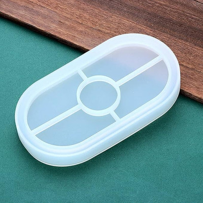 OYTRA Silicone Fondant & Gum paste Mould 1 Cavity Resin Oval Tray 8 Inch Silicone Mold for Photo Frame Serving Tray(Pack of 1)